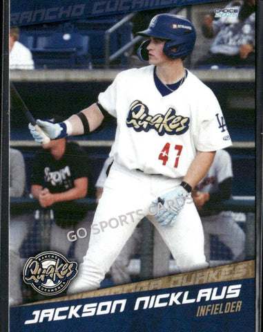 2025 Rancho Cucamonga Quakes Jackson Nicklaus