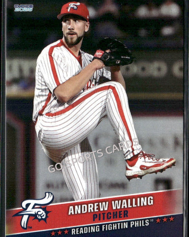 2025 Reading Fightin Phils 3rd Andrew Walling