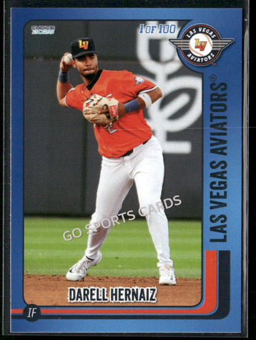 2025 Las Vegas Aviators Darell Hernaiz 1/100 BLUE
