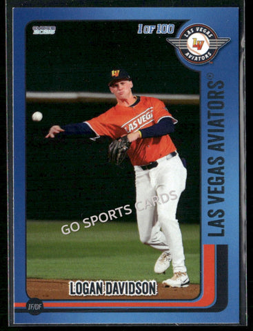 2025 Las Vegas Aviators Logan Davidson 1/100 Blue