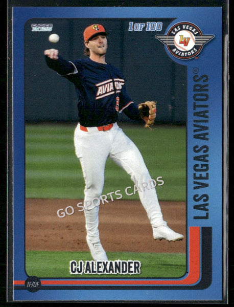2025 Las Vegas Aviators CJ Alexander 1/100 Blue