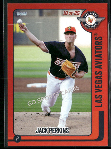 2025 Las Vegas Aviators Jack Perkins RARE 18/25 RED
