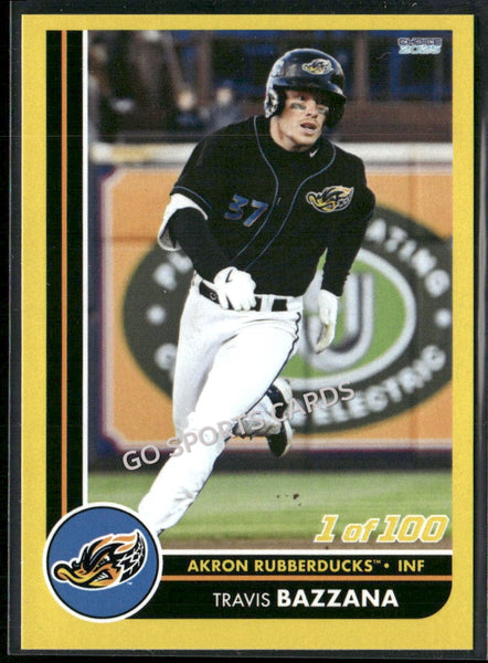 2025 Akron RubberDucks Travis Bazzana 1/100 YELLOW