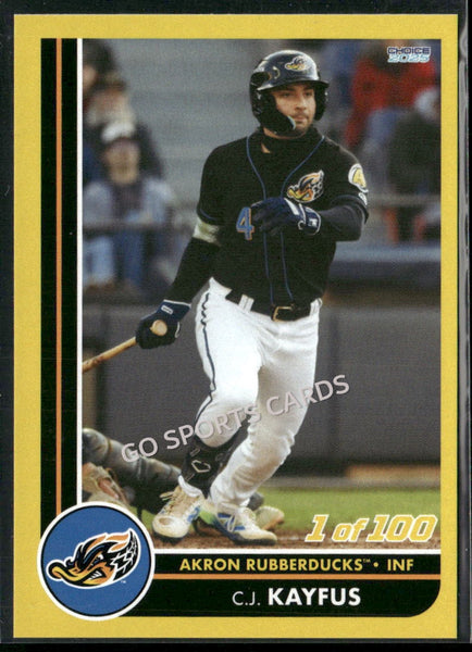 2025 Akron RubberDucks CJ Kayfus 1/100 YELLOW