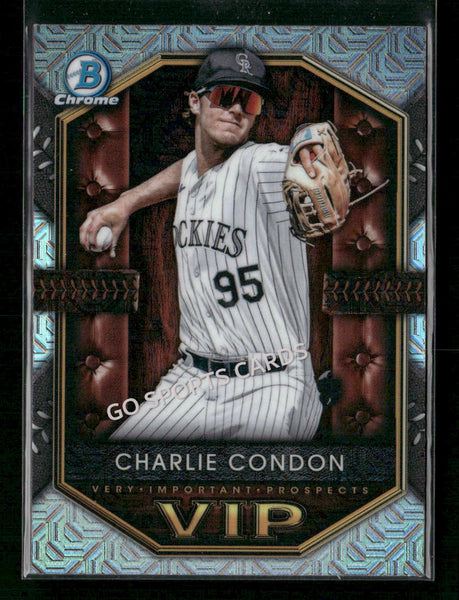 2025 Bowman VIP Very Important Prospects Mojo Refractor Charlie Condon #VIP-9 RC