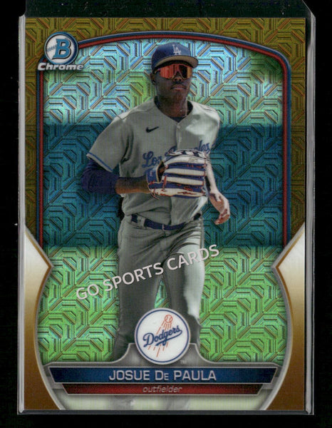 2023 Bowman Chrome Prospects Mojo Gold Refractor /50 Josue De Paula #BCP-172 RC