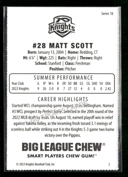 2023 Corvallis Knights Matt Scott