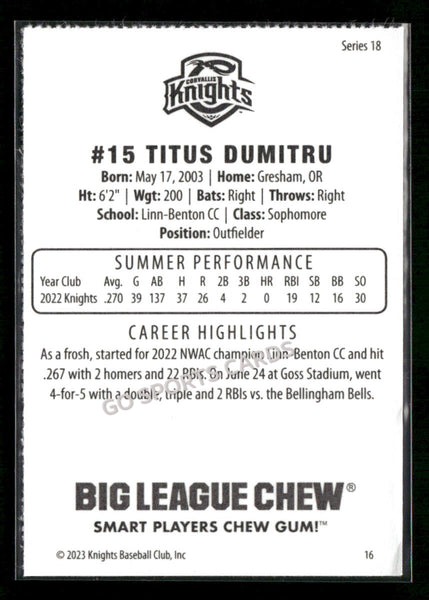 2023 Corvallis Knights Titus Dumitru