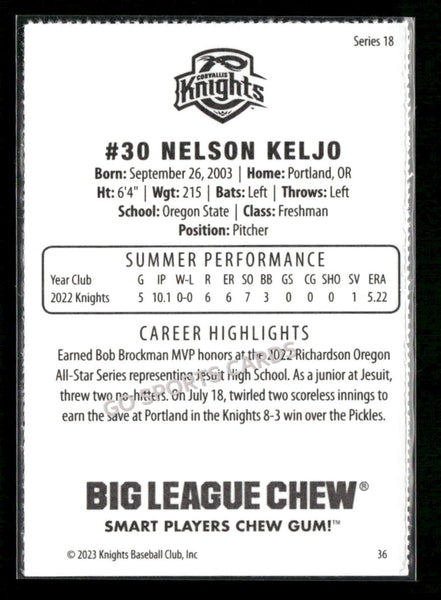 2023 Corvallis Knights Nelson Keljo