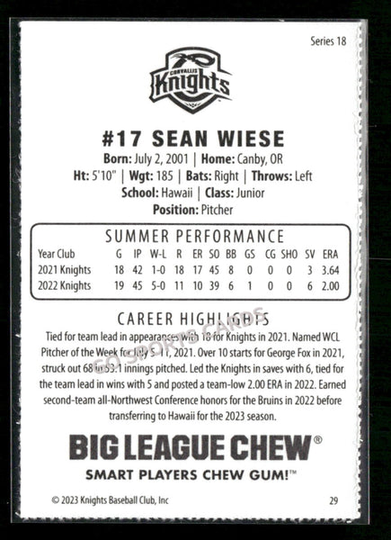 2023 Corvallis Knights Sean Wiese