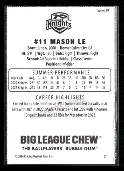 2024 Corvallis Knights Mason Le