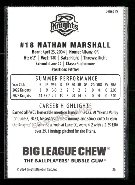 2024 Corvallis Knights Nathan Marshall
