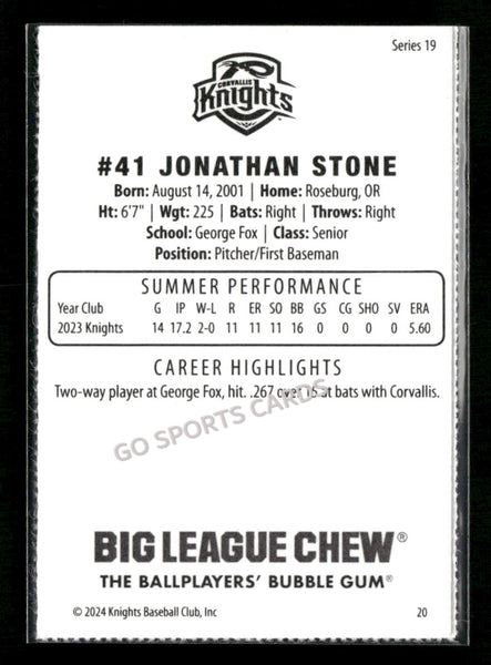 2024 Corvallis Knights Jonathan Stone