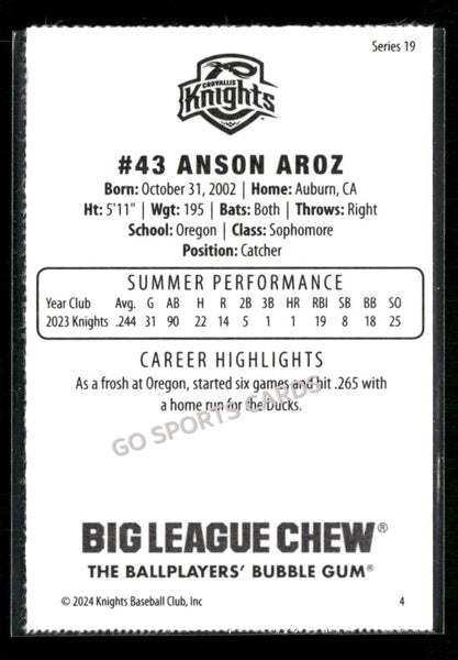 2024 Corvallis Knights Anson Aroz