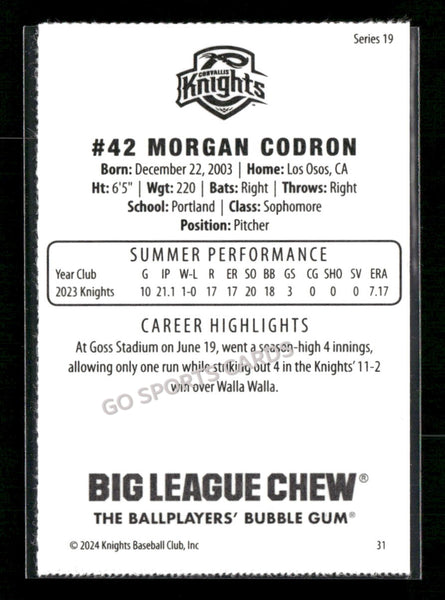 2024 Corvallis Knights Morgan Codron