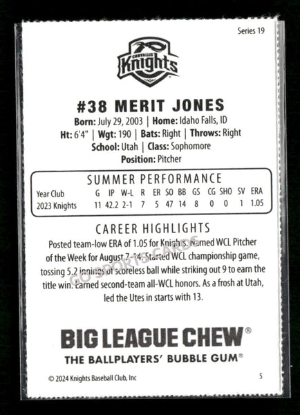 2024 Corvallis Knights Merit Jones