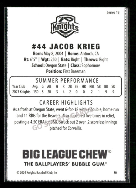 2024 Corvallis Knights Jacob Krieg