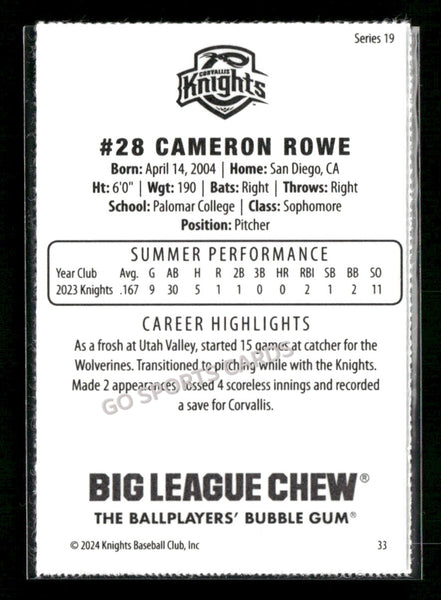 2024 Corvallis Knights Cameron Rowe