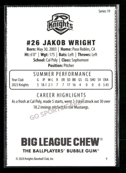 2024 Corvallis Knights Jakob Wright