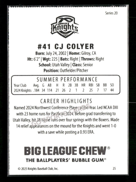 2025 Corvallis Knights CJ Colyer