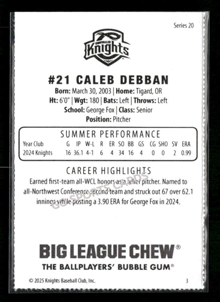 2025 Corvallis Knights Caleb Debban