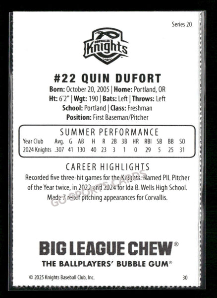 2025 Corvallis Knights Quin Dufort