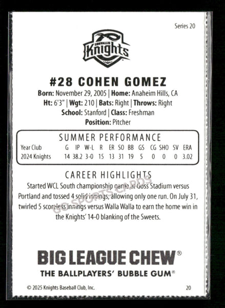 2025 Corvallis Knights Cohen Gomez