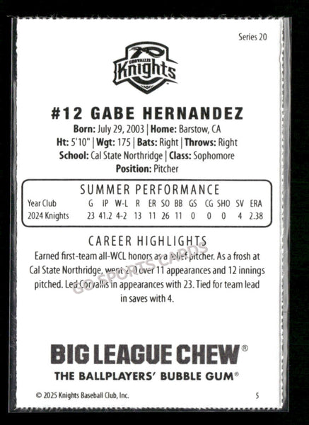 2025 Corvallis Knights Gave Hernandez