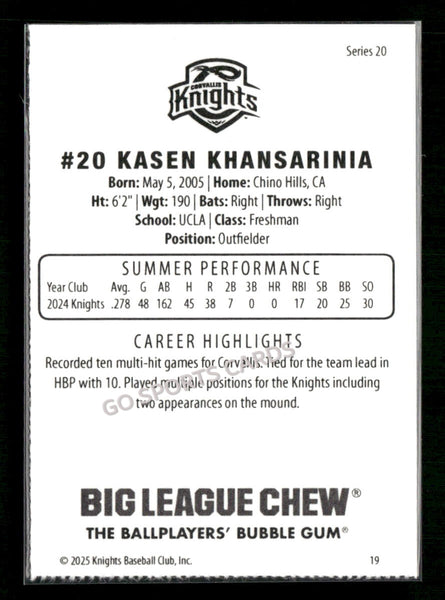 2025 Corvallis Knights Kasen Khansarinia
