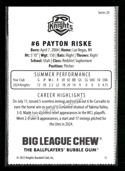 2025 Corvallis Knights Payton Riske