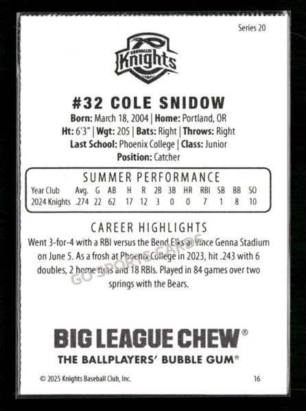 2025 Corvallis Knights Cole Snidow