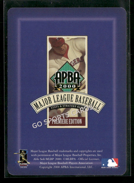 2000 APBA MLB Premiere Edition Paul Abbott