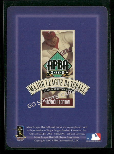 2000 APBA MLB Premiere Edition Tom Davey