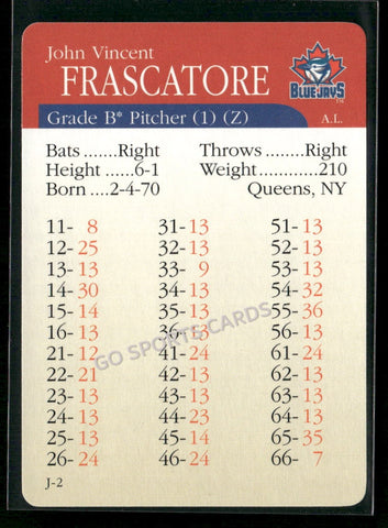 2000 APBA MLB Premiere Edition John Vincent Frascatore