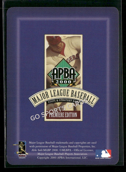 2000 APBA MLB Premiere Edition Shawn David Green