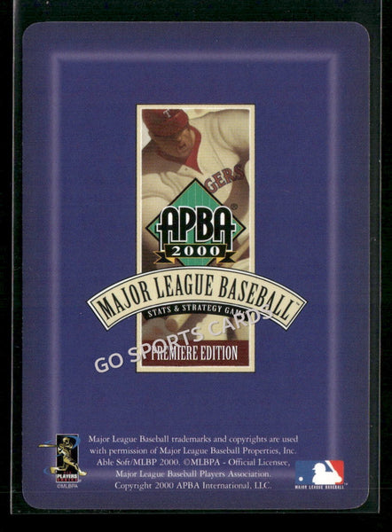 2000 APBA MLB Premiere Edition Luis Alicea