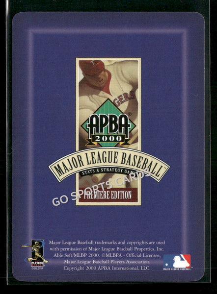 2000 APBA MLB Premiere Edition David Burkett