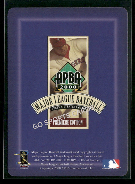 2000 APBA MLB Premiere Edition Juan Gonzalez