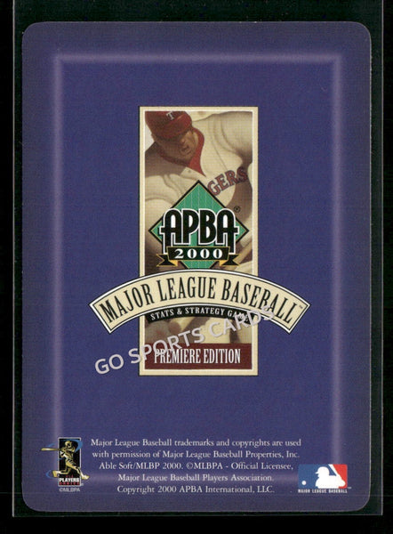 2000 APBA MLB Premiere Edition Ricky Allen Helling