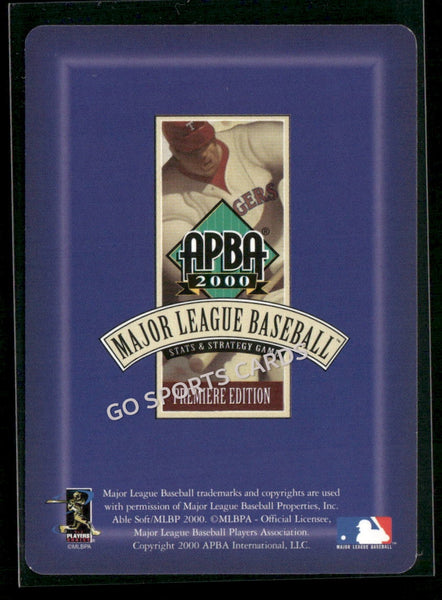 2000 APBA MLB Premiere Edition Willie Blair