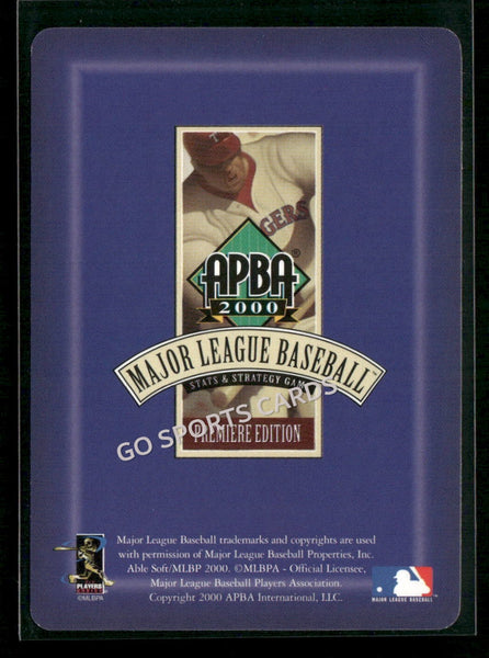 2000 APBA MLB Premiere Edition Ray Holbert