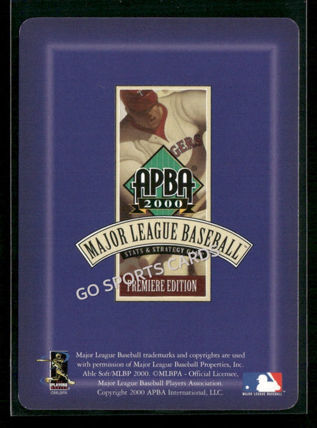 2000 APBA MLB Premiere Edition Brad Rigby