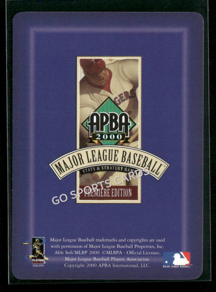2000 APBA MLB Premiere Edition Dennis Lee Hocking