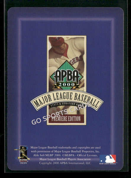 2000 APBA MLB Premiere Edition Javier Valentin
