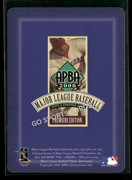 2000 APBA MLB Premiere Edition Tino Martinez
