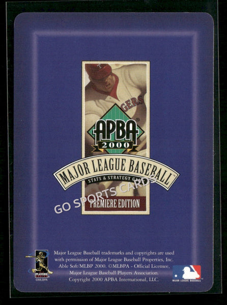 2000 APBA MLB Premiere Edition Luis Sojo