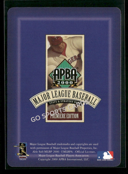 2000 APBA MLB Premiere Edition Bernie Williams