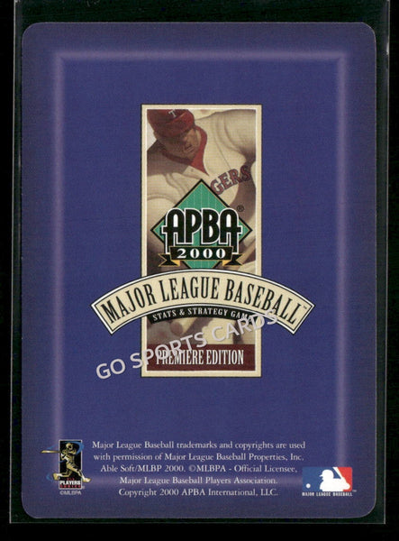 2000 APBA MLB Premiere Edition Wedsel Gary Buddy Groom Jr