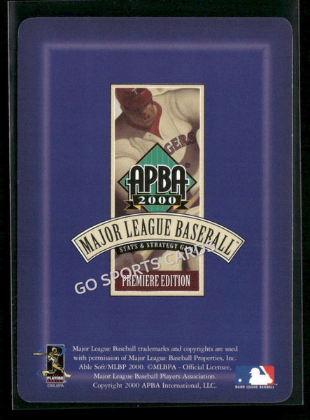2000 APBA MLB Premiere Edition Olmedo Sanchez Saenz