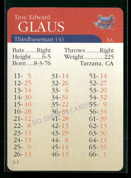 2000 APBA MLB Premiere Edition Troy Glaus